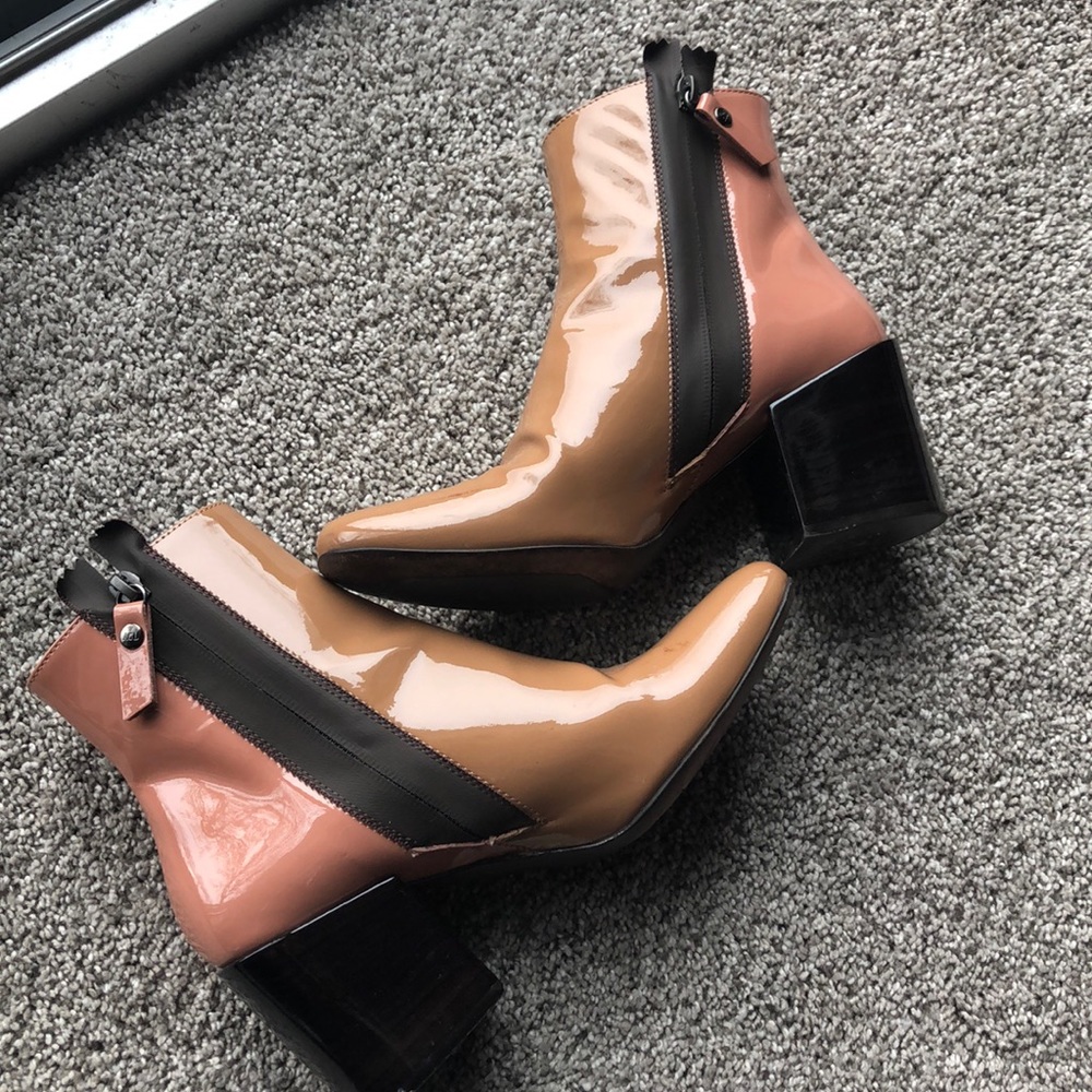 AGL patent leather bootie